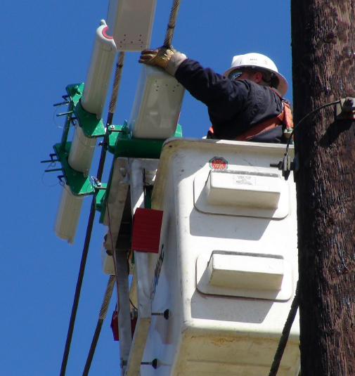 Installing a smart wire. 